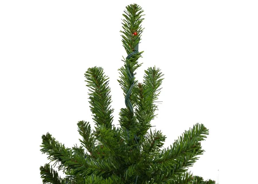 Set of 3 Pre-Lit Slim Alpine Artificial Christmas Trees 6' - Multi Lights