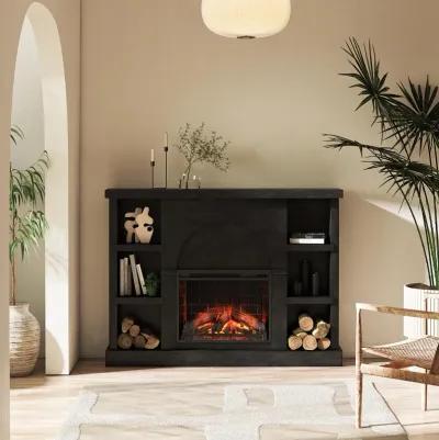 Mr. Kate Winston Electric Fireplace Space Heater Mantel with Built-in Bookshelves