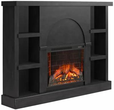 Mr. Kate Winston Electric Fireplace Space Heater Mantel with Built-in Bookshelves