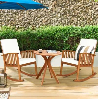 27 InchOutdoor Round Solid Wood Coffee Side Bistro Table