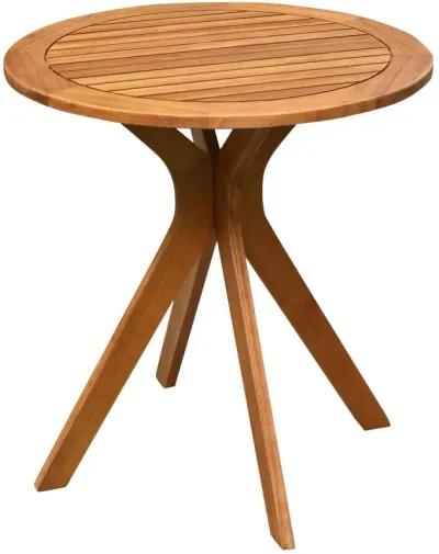 27 InchOutdoor Round Solid Wood Coffee Side Bistro Table