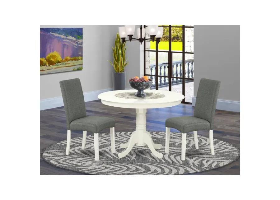 Dining Room Set Linen White, HLDR3-LWH-07