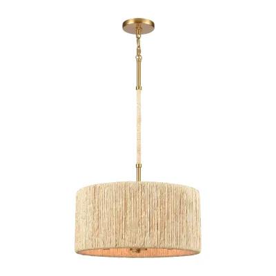 Abaca 18" Wide 4-Lt Chandelier