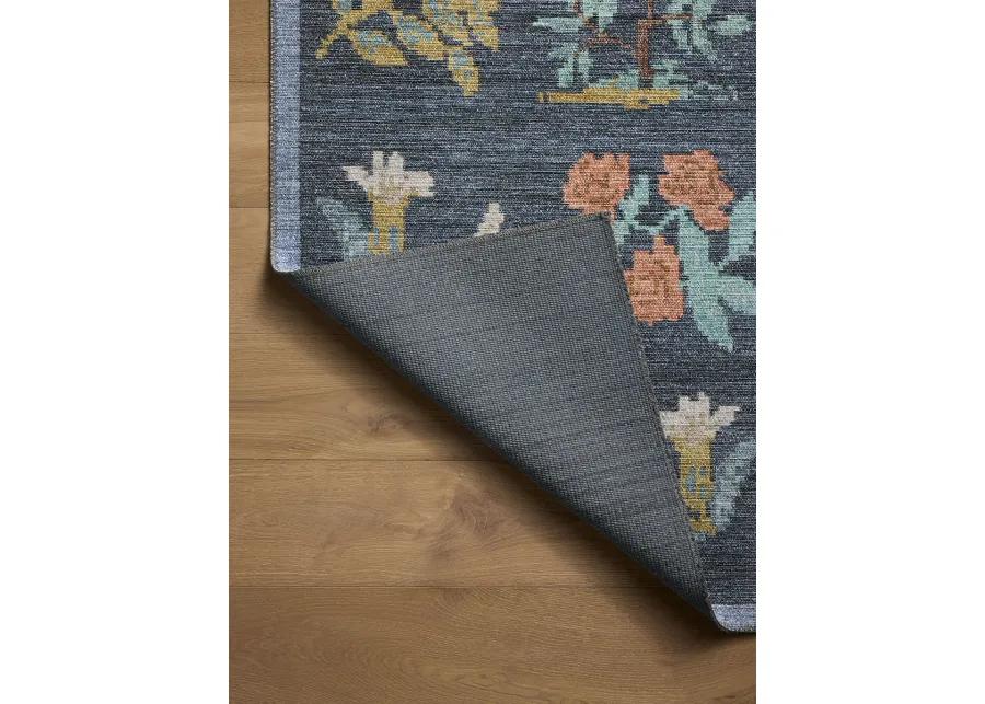 Rosa RSA-03 Navy 2''0" x 5''0" Rug by Rifle Paper Co.