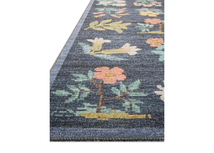 Rosa RSA-03 Navy 2''0" x 5''0" Rug by Rifle Paper Co.