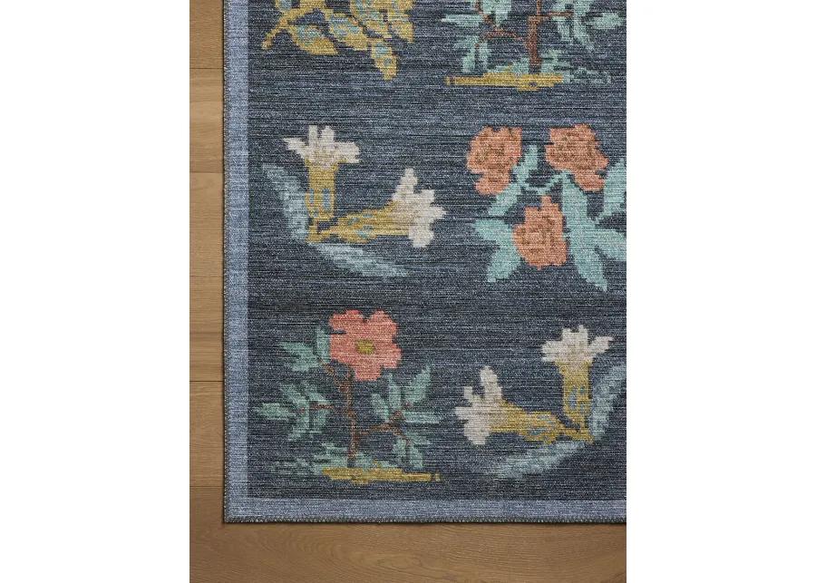 Rosa RSA-03 Navy 2''0" x 5''0" Rug by Rifle Paper Co.