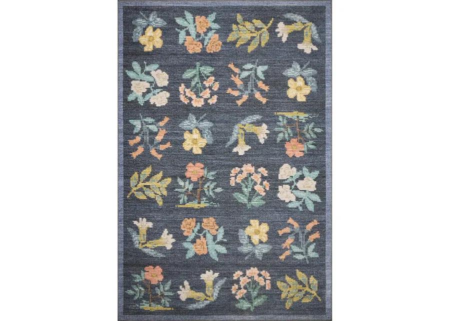 Rosa RSA-03 Navy 2''0" x 5''0" Rug by Rifle Paper Co.