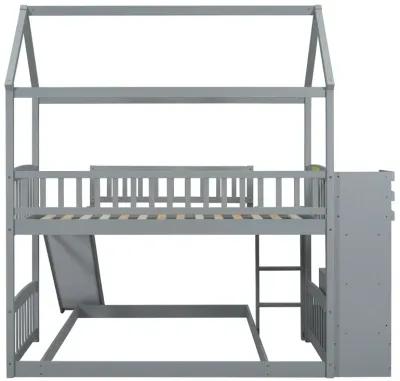 Merax Bunk Bed with Two Drawers and Slide