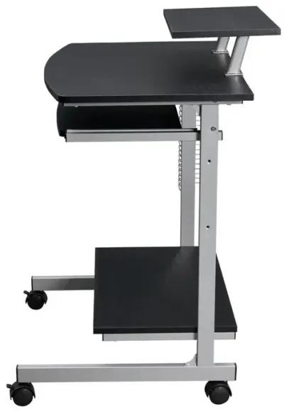 Techni Mobili Compact Computer Cart With Storage . Color: Espresso