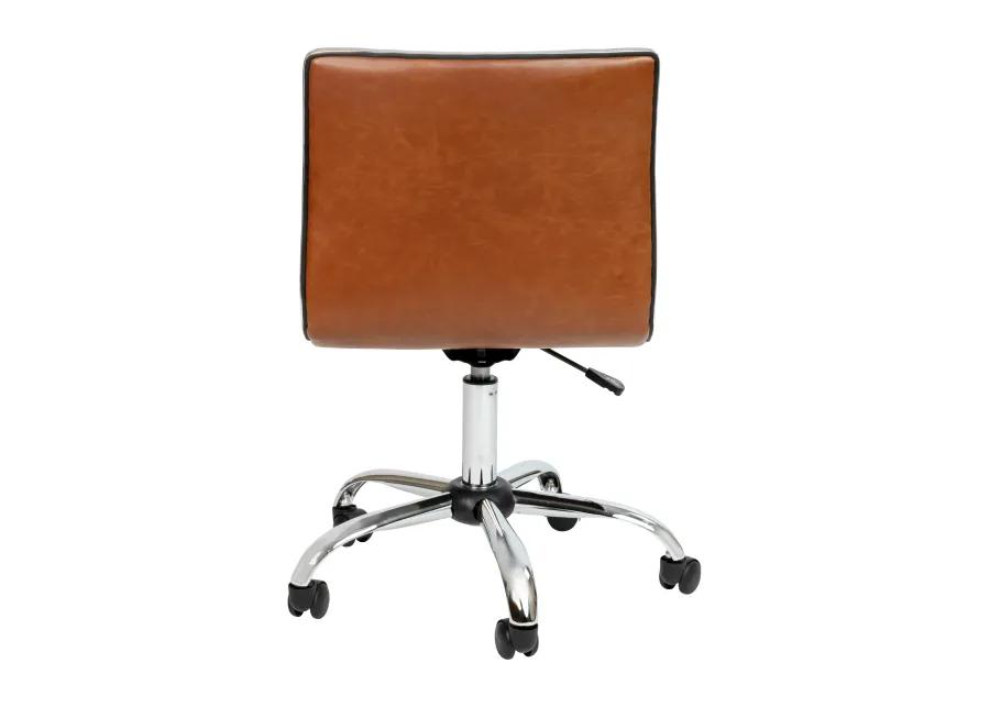 Alan Low Back Designer Armless Ribbed Swivel Task Office Chair