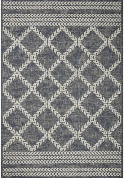 Rainier RAI05 Denim/Ivory 5'3" x 7'7" Rug