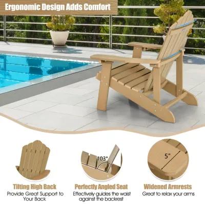 Weather Resistant HIPS Outdoor Adirondack Chair with Cup Holder