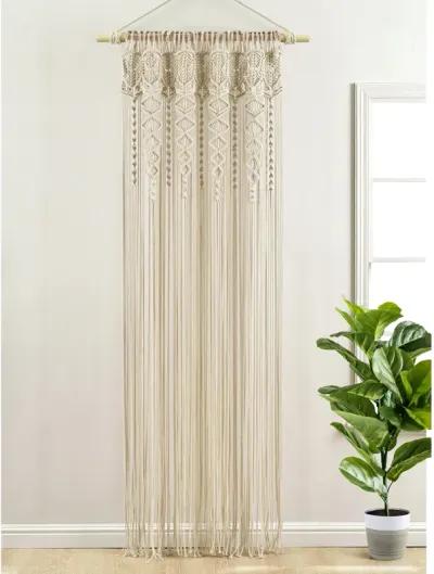 Boho Macrame Textured Cotton Window Curtain/Room Divider/Doorway/Wall Décor