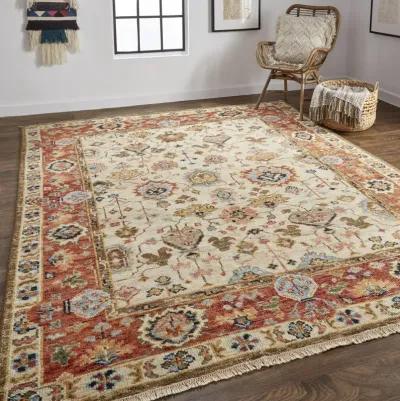 Carrington 6805F Ivory/Red/Blue 5'6" x 8'6" Rug