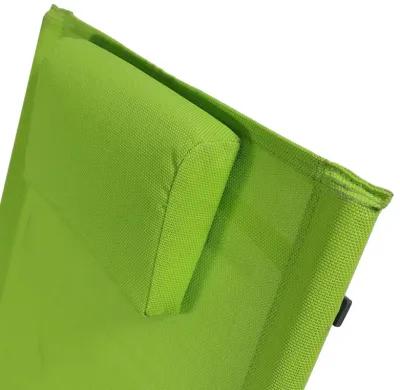 Sunnydaze Sling Outdoor Rocking Wave Lounger with Pillow - Green