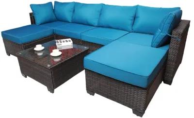 Merax Outdoor Garden Patio Furniture 7-Piece Sofa Sets