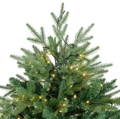 6.5' Pre-Lit Juniper Pine Artificial Christmas Tree  Warm White LED Lights