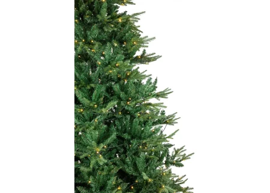 6.5' Pre-Lit Juniper Pine Artificial Christmas Tree  Warm White LED Lights