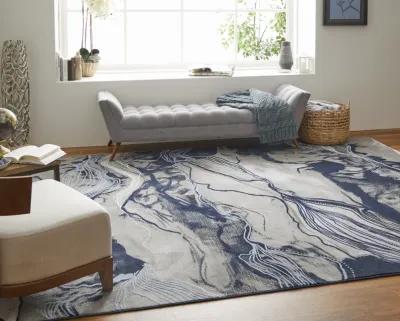 Gaspar 39KTF Blue/Gray/Ivory 1'8" x 2'10" Rug