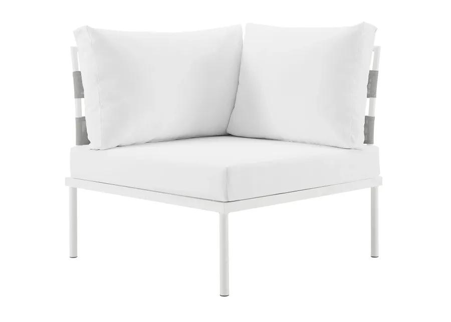 Modway - Harmony Outdoor Patio Aluminum Corner Sofa White White