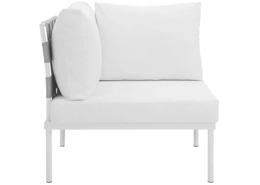 Modway - Harmony Outdoor Patio Aluminum Corner Sofa White White