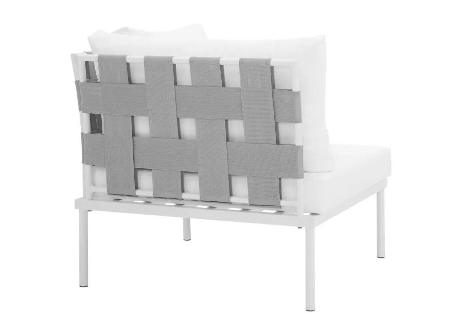 Modway - Harmony Outdoor Patio Aluminum Corner Sofa White White