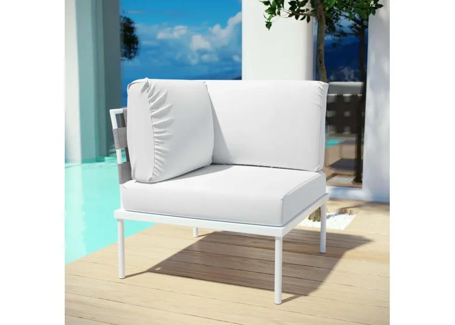 Modway - Harmony Outdoor Patio Aluminum Corner Sofa White White