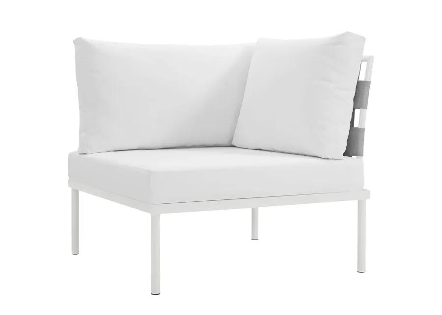 Modway - Harmony Outdoor Patio Aluminum Corner Sofa White White