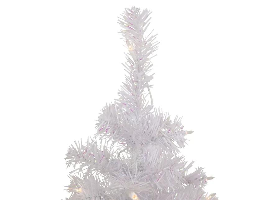 2' Pre-lit Rockport White Pine Artificial Christmas Tree  Clear Lights