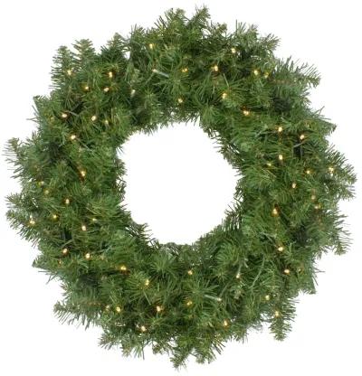 Pre-Lit Whitmire Pine Artificial Christmas Wreath - 24-Inch  Warm White LED Lights