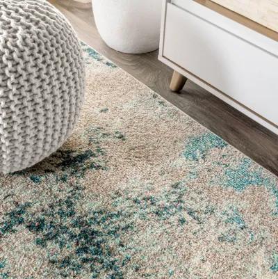 Contemporary Pop Modern Abstract Vintage Faded Area Rug