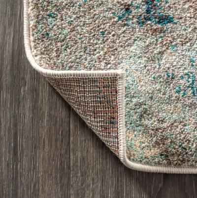 Contemporary Pop Modern Abstract Vintage Faded Area Rug