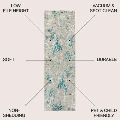 Contemporary Pop Modern Abstract Vintage Faded Area Rug