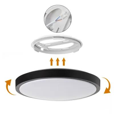 "Modern Round LED Ceiling Light Fixture Flush Mount Lighting, 6500K Daylight White, Energy-Saving with 30,000 Hour Lifetime for Residential and Commercial Space 12"" White"