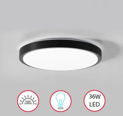 "Modern Round LED Ceiling Light Fixture Flush Mount Lighting, 6500K Daylight White, Energy-Saving with 30,000 Hour Lifetime for Residential and Commercial Space 12"" White"