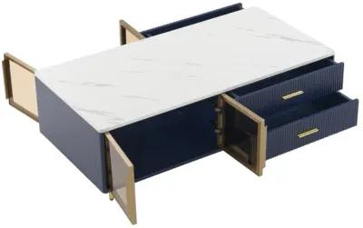 Merax Modern Coffee Table with Storage Drawers