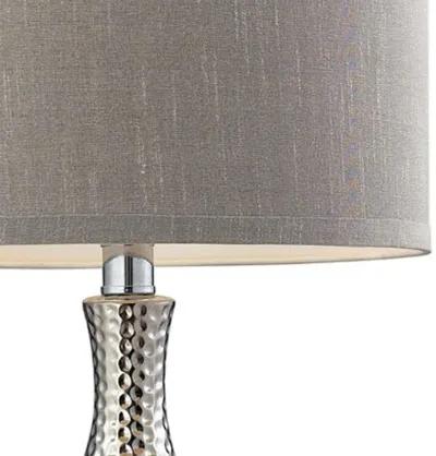 Hammered Chrome 21.5'' High 1-Light Table Lamp