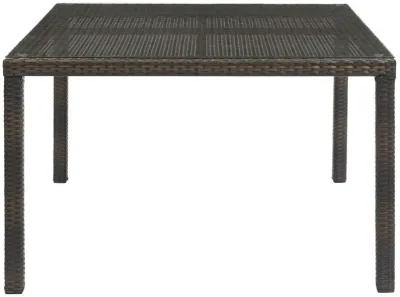 Modway - Conduit 47" Outdoor Patio Wicker Rattan Dining Table Brown