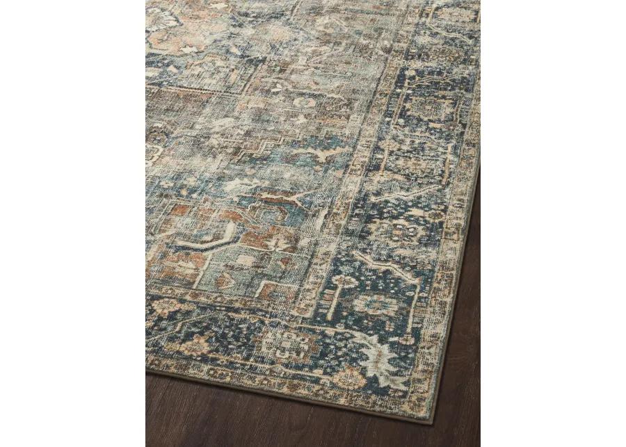 Margot MAT02 Terracotta/Lagoon 3'6" x 5'6" Rug