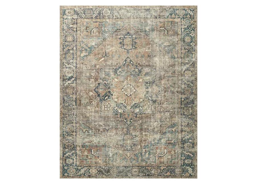 Margot MAT02 Terracotta/Lagoon 3'6" x 5'6" Rug