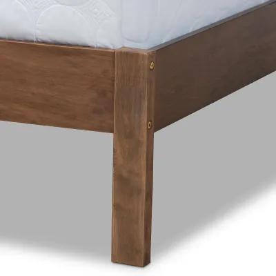 Baxton Studio Anthony Modern and Contemporary Walnut Brown Finished Wood King Size Panel Bed