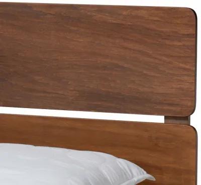 Baxton Studio Anthony Modern and Contemporary Walnut Brown Finished Wood King Size Panel Bed