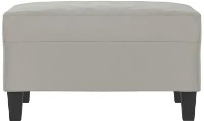 Footstool Light Gray 27.6"x21.7"x16.1" Microfiber Fabric