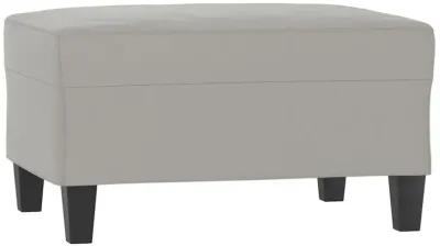 Footstool Light Gray 27.6"x21.7"x16.1" Microfiber Fabric