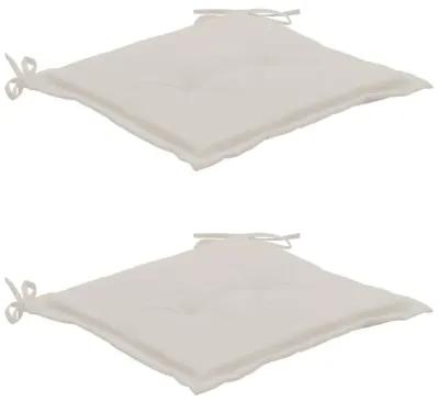 vidaXL Garden Chair Cushions 2 pcs Cream 19.7"x19.7"x1.2"