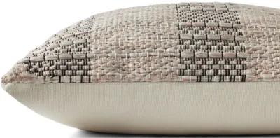 Coralie PAL0043 Taupe/Black 22''x22'' Down Pillow by Amber Lewis x Loloi