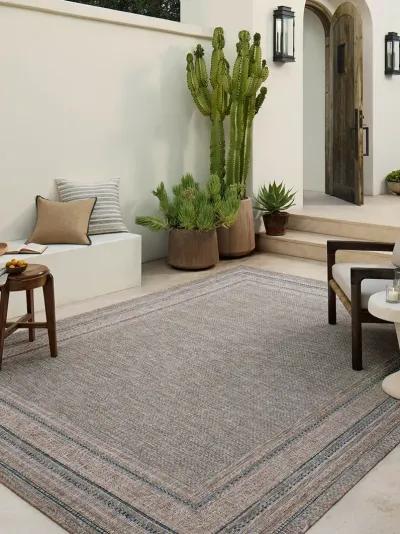 Topanga Natural/Teal 6'7" x 9'4" Area Rug by Amber Lewis x Loloi