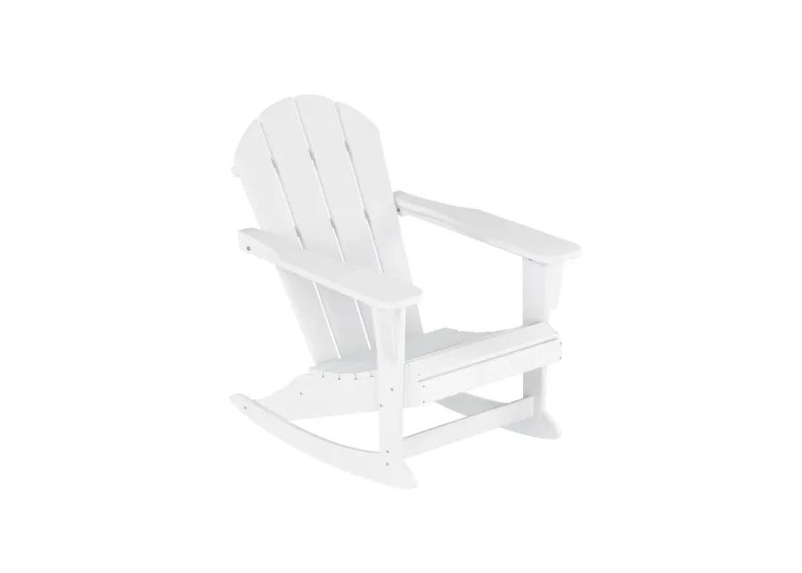 WestinTrends 3-Piece Outdoor Patio Rocking Adirondack Chairs with Side Table Set