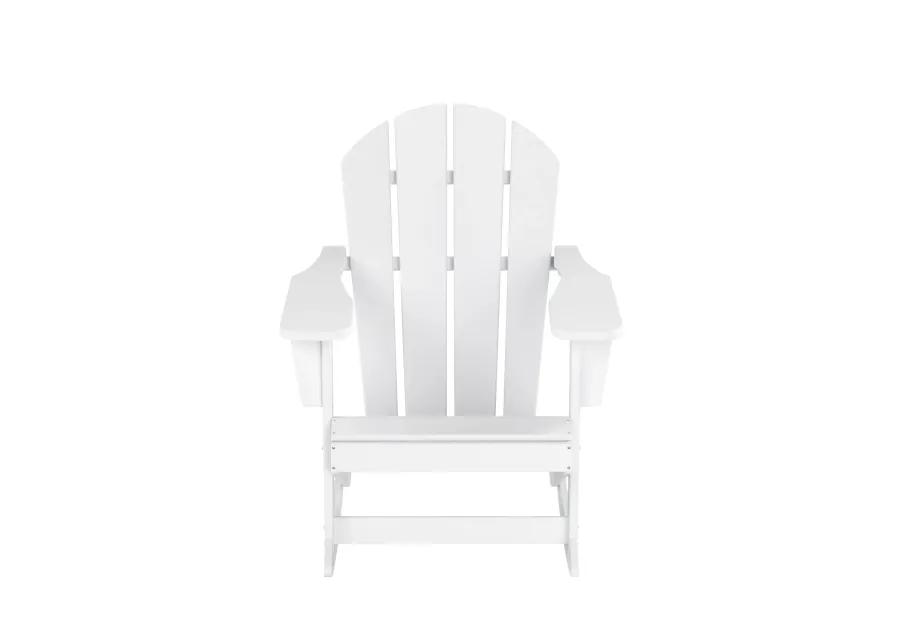 WestinTrends 3-Piece Outdoor Patio Rocking Adirondack Chairs with Side Table Set