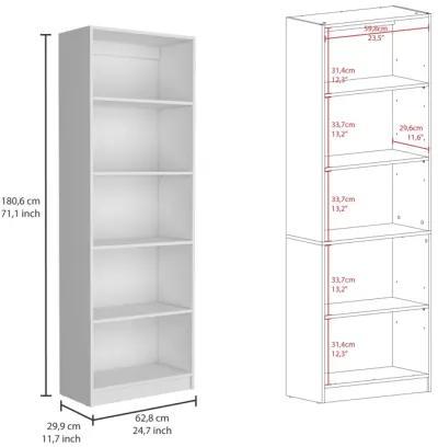 Chelton 3 Piece Living Room Set with 3 Bookcases, Matt Gray/ White